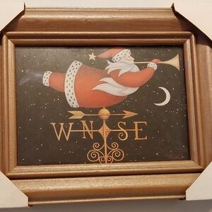 Michaels Santa Wall Art in Red and Brown